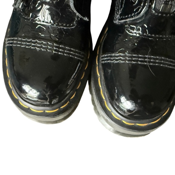 Dr martens SINCLAIR LEOPARD EMBOSS PATENT LEATHER PLATFORM BOOTS - Picture 10 of 12